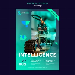 广告海报-智能机器人PSD科技海报